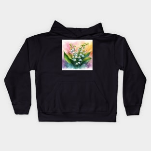 Lily of The Valley Flower Kids Hoodie